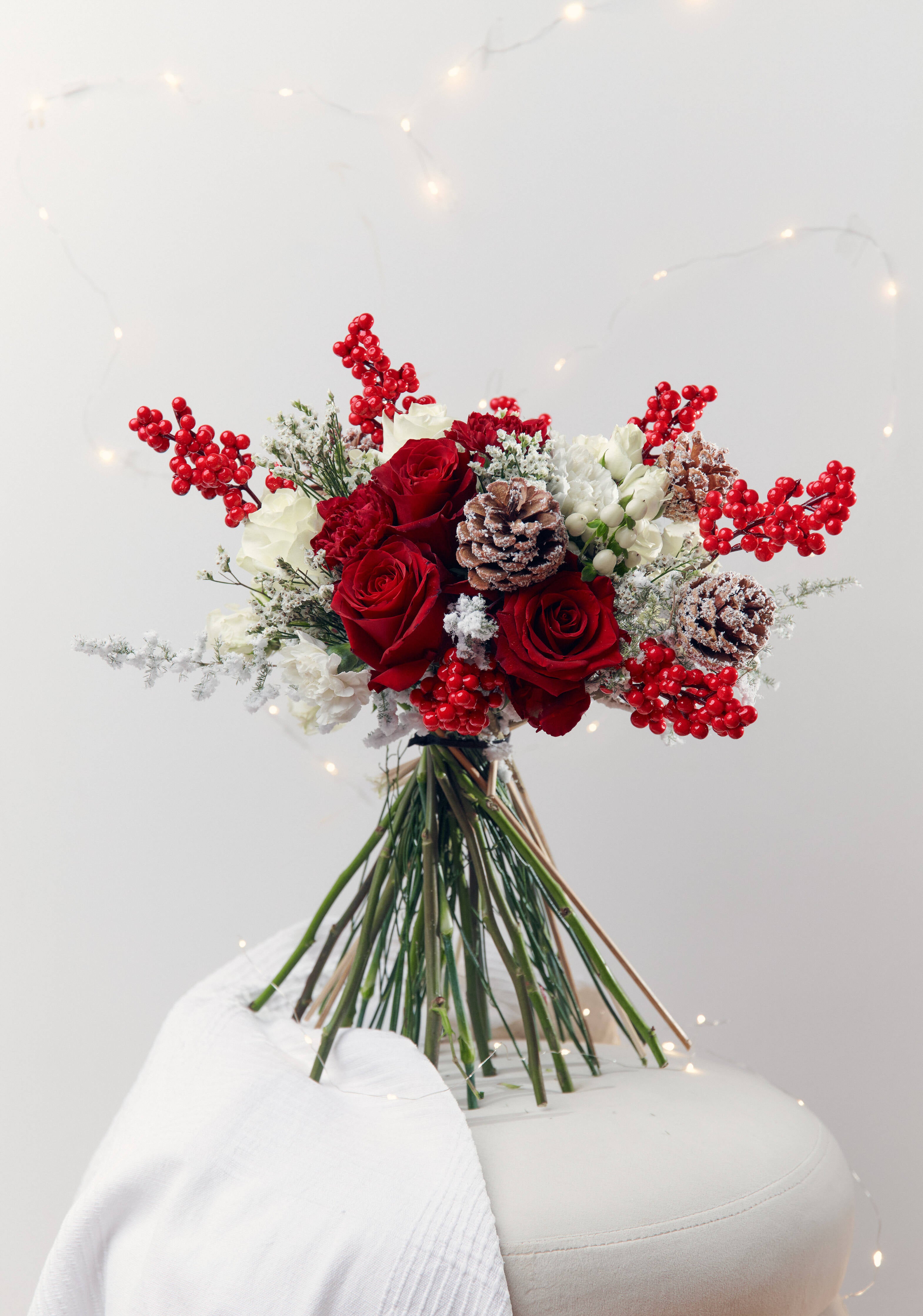 Candy Cane Christmas Bouquet — AC Floral Studio